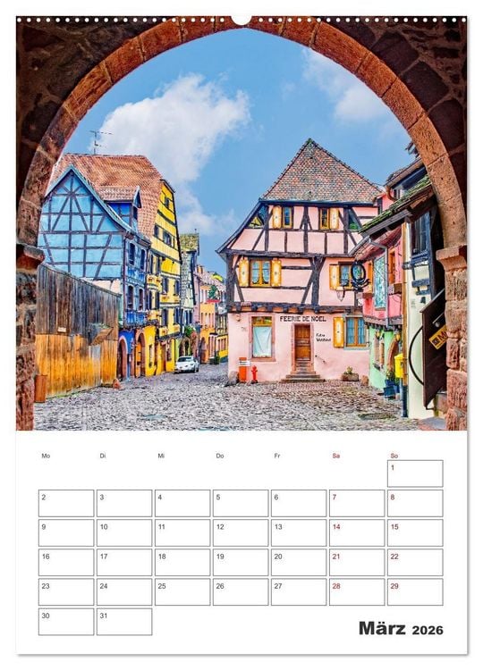 Produktbild: Riquewihr - Urlaubsplaner (Wandkalender 2026 DIN A2 hoch), CALVENDO Monatskalender