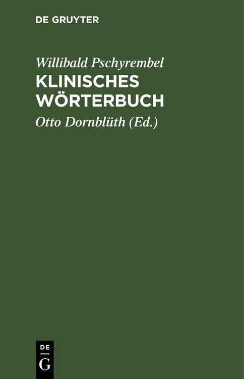 Produktbild: Klinisches W&ouml;rterbuch