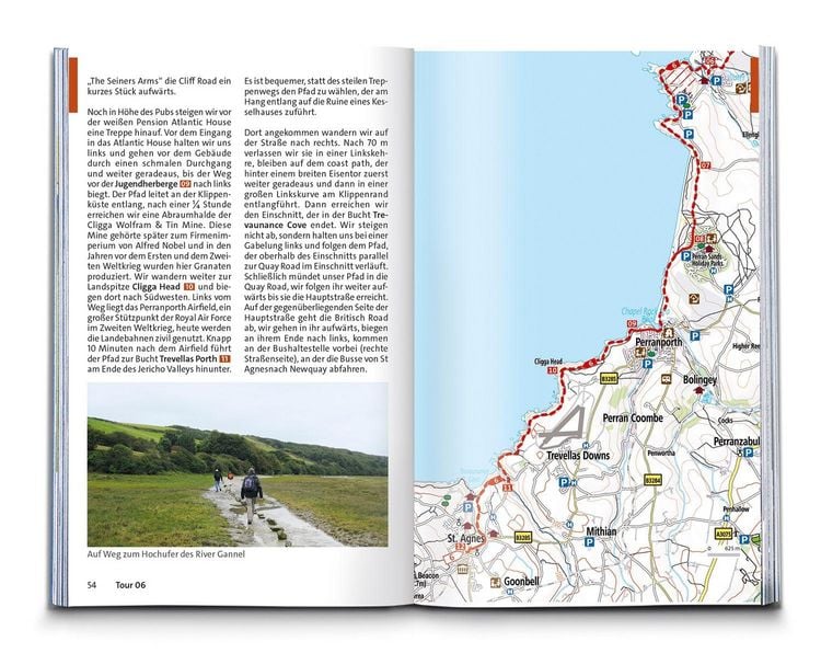 Produktbild: KOMPASS Wanderf&uuml;hrer Cornwall und Devon, 60 Touren mit Extra-Tourenkarte