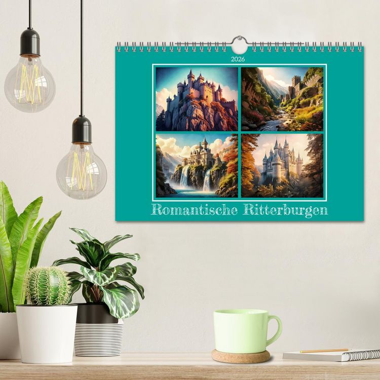 Produktbild: Romantische Ritterburgen (Wandkalender 2026 DIN A4 quer), CALVENDO Monatskalender