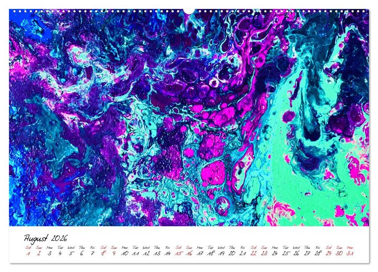 Produktbild: Your abstract colourful year (High Quality Premium Wall Calendar 2026 DIN A2 landscape),CALVENDO 12 Month Wall Calendar