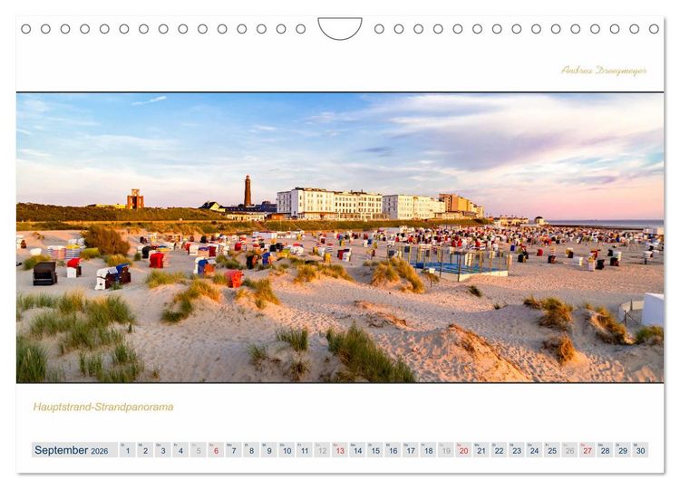 Produktbild: PANORAMA - Ostfriesische Inseln (Wandkalender 2026 DIN A4 quer), CALVENDO Monatskalender