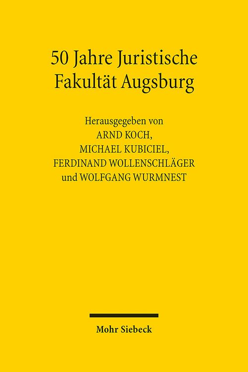 Produktbild: 50 Jahre Juristische Fakult&auml;t Augsburg