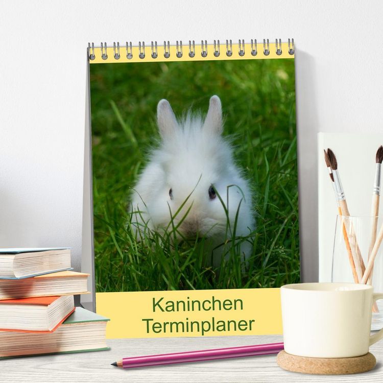 Produktbild: Kaninchen Terminplaner (Tischkalender 2026 DIN A5 hoch), CALVENDO Monatskalender