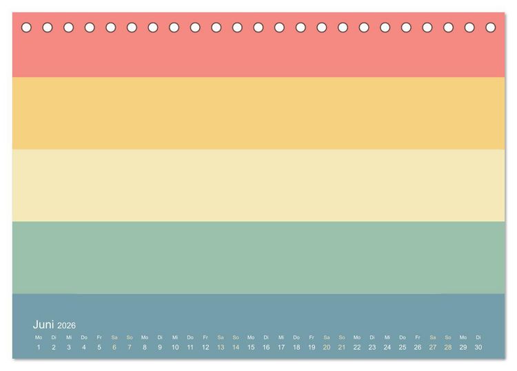 Produktbild: 70er Jahre Bastelkalender - DIY Kreativ-Kalender zum Selbstgestalten (Tischkalender 2026 DIN A5 quer), CALVENDO Monatskalender