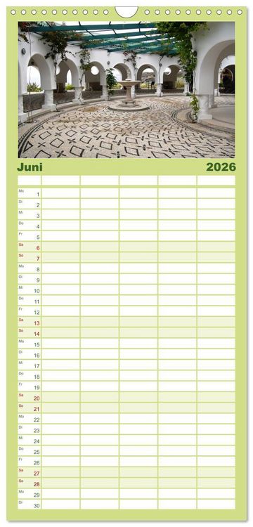 Produktbild: Familienplaner 2026 - Trauminsel Rhodos mit 5 Spalten (Wandkalender, 21 x 45 cm) CALVENDO