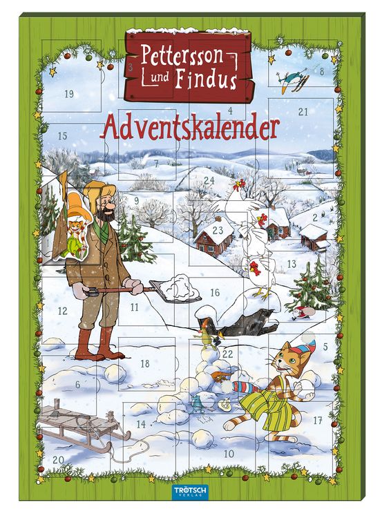 Produktbild: TR&Ouml;TSCH - Magnet-Adventskalender "Pettersson & Findus" | Weihnachtskalender mit 24 tollen Magneten