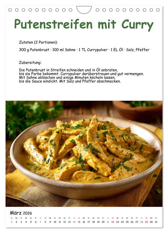 Produktbild: Low Carb - Rezepte ohne Kohlenhydrate zum Abnehmen (Wandkalender 2026 DIN A4 hoch), CALVENDO Monatskalender