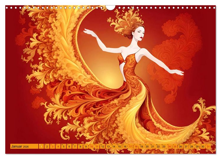 Produktbild: Wundervolle Tanzschwingungen (Wandkalender 2026 DIN A3 quer), CALVENDO Monatskalender
