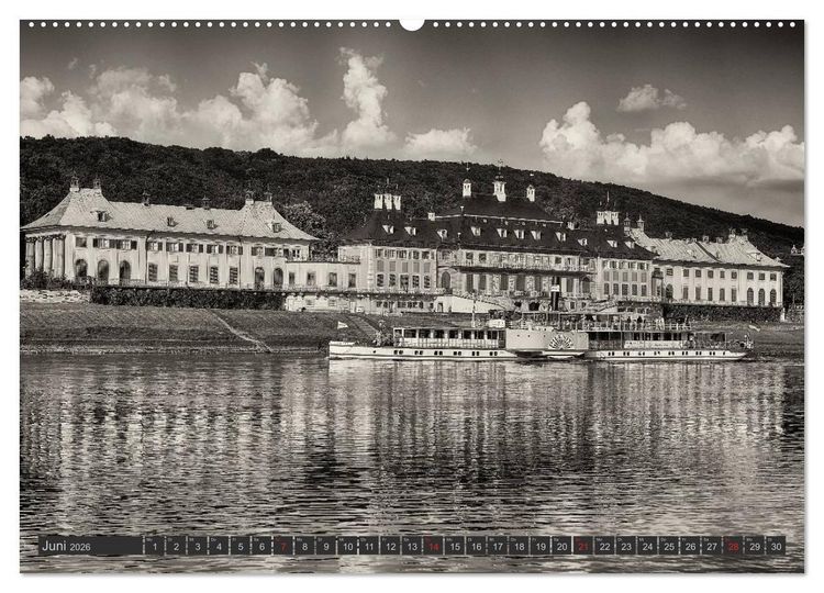 Produktbild: Schaufelraddampfer der S&auml;chsischen Dampfschiffahrt (hochwertiger Premium Wandkalender 2026 DIN A2 quer), Kunstdruck in Hochglanz