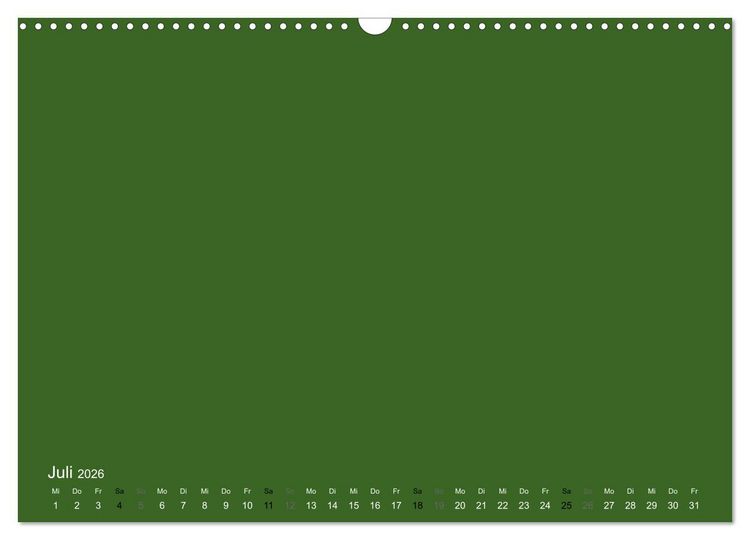 Produktbild: Bastelkalender - dunkel Gr&uuml;n (Wandkalender 2026 DIN A3 quer), CALVENDO Monatskalender