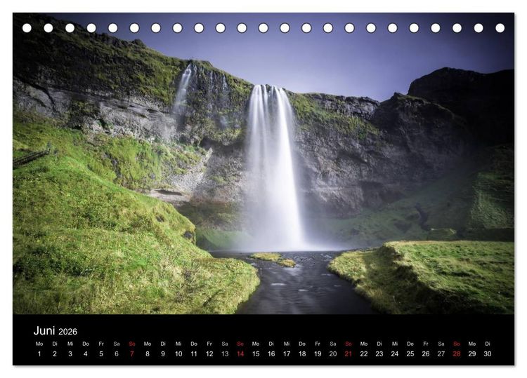 Produktbild: Island Impressionen von Armin Fuchs (Tischkalender 2026 DIN A5 quer), CALVENDO Monatskalender
