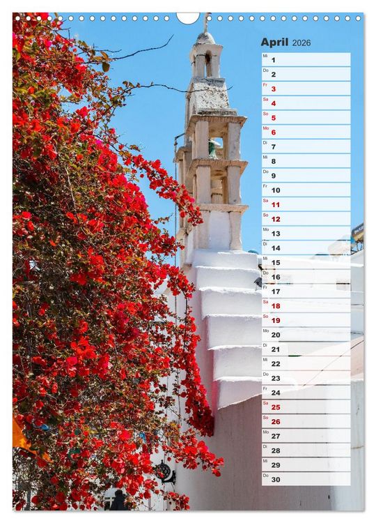 Produktbild: Bunte Treppen auf Mykonos - Reiseplaner (Wandkalender 2026 DIN A3 hoch), CALVENDO Monatskalender