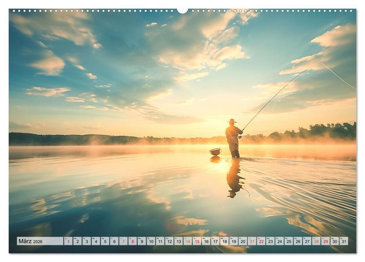 Produktbild: Angeln und Fischen Impressionen (hochwertiger Premium Wandkalender 2026 DIN A2 quer), Kunstdruck in Hochglanz