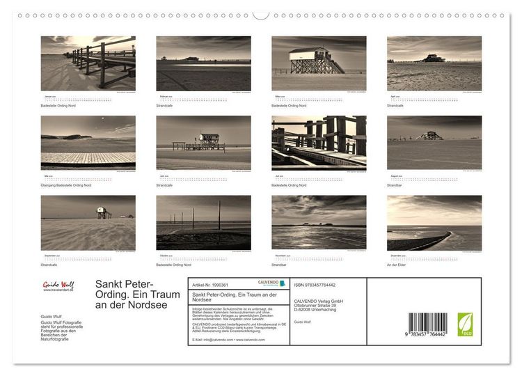 Produktbild: Sankt Peter-Ording. Ein Traum an der Nordsee (hochwertiger Premium Wandkalender 2026 DIN A2 quer), Kunstdruck in Hochglanz