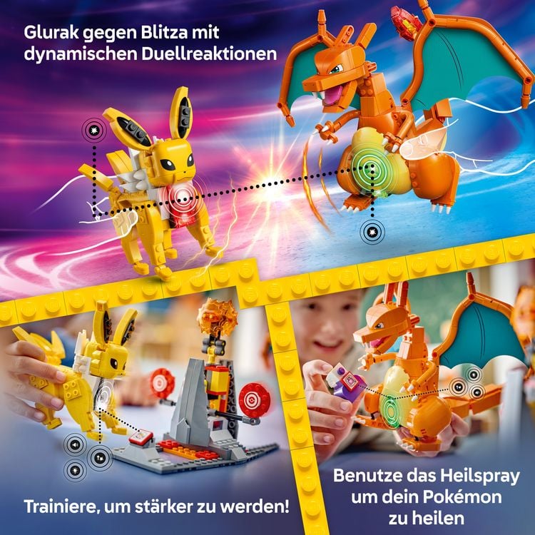 Produktbild: LEGO Pok&eacute;mon SMART Play: Ultimativer Showdown zwischen Glurak und Blitza All-in-1 Set 72167