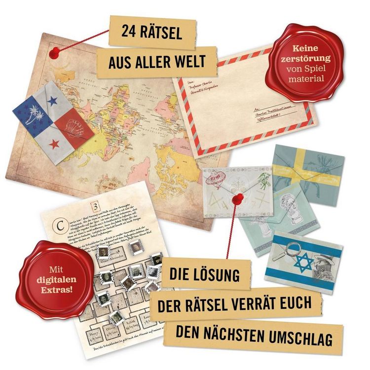 Produktbild: Hidden Games: R&auml;tsel Adventskalender Professor Charlies Reise um die Welt