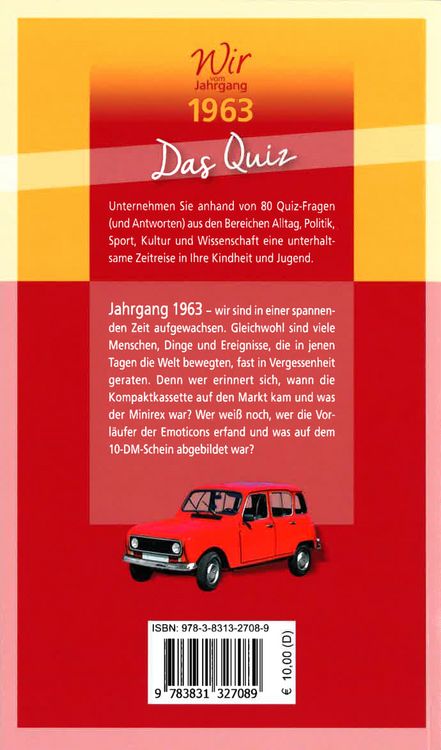Produktbild: Wir vom Jahrgang 1963 - Das Quiz