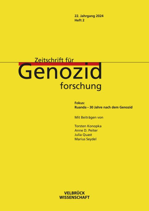 Produktbild: Zeitschrift f&uuml;r Genozidforschung, 22. Jahrgang 2024, Heft 2
