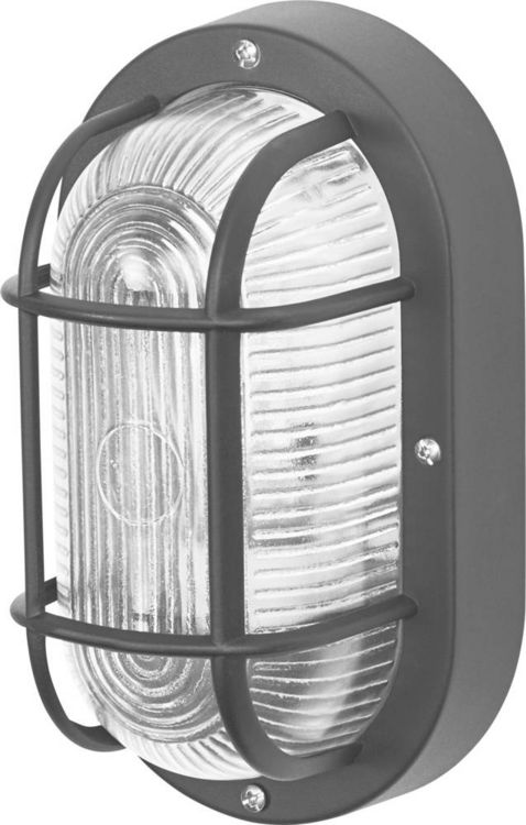Produktbild: OSRAM HOMELIGHTING Bulkhead Essential Oval E27 Black 4058075845589 Deckenleuchte, Wandleuchte Schwarz
