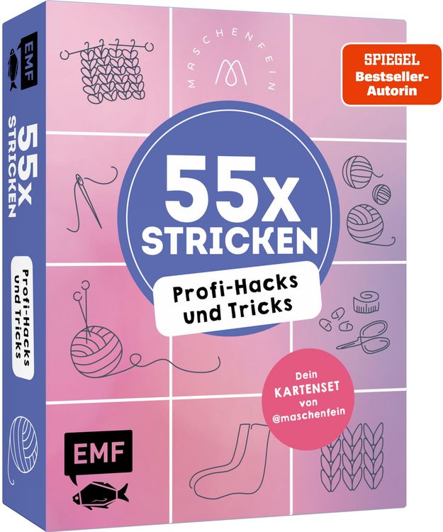 Produktbild: 55 x stricken &ndash; Profi-Hacks und Tricks | Dein Kartenset von @maschenfein