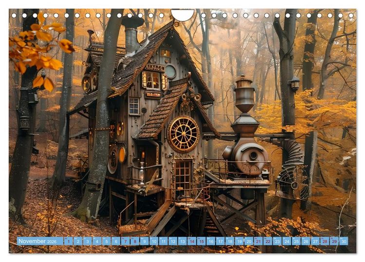 Produktbild: Steampunk Domizile (Wandkalender 2026 DIN A4 quer), CALVENDO Monatskalender