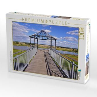 Produktbild: CALVENDO Puzzle Aussichtsplattform in Arneburg, Blick auf die Elbe und Elbauen | 1000 Teile Lege-Gr&ouml;&szlig;e 64x48cm Foto-Puzzle f&uuml;r gl&uuml;ckliche Stunden