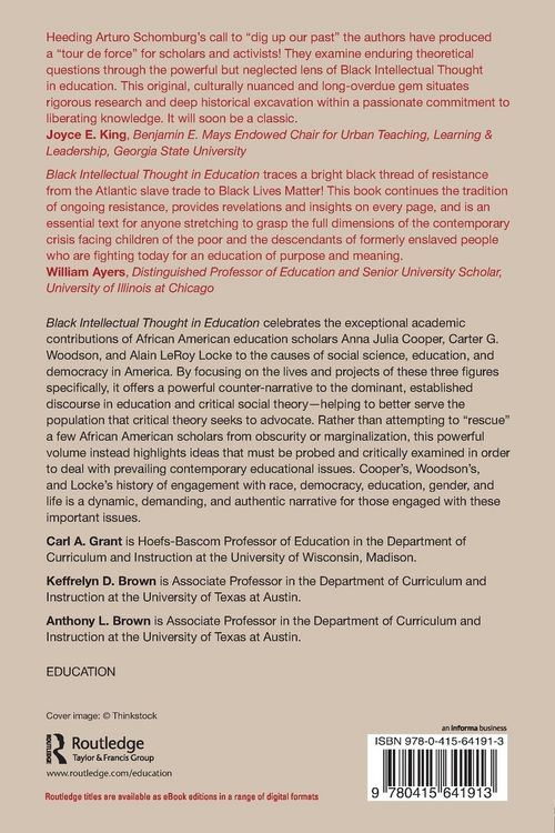 Produktbild: Black Intellectual Thought in Education