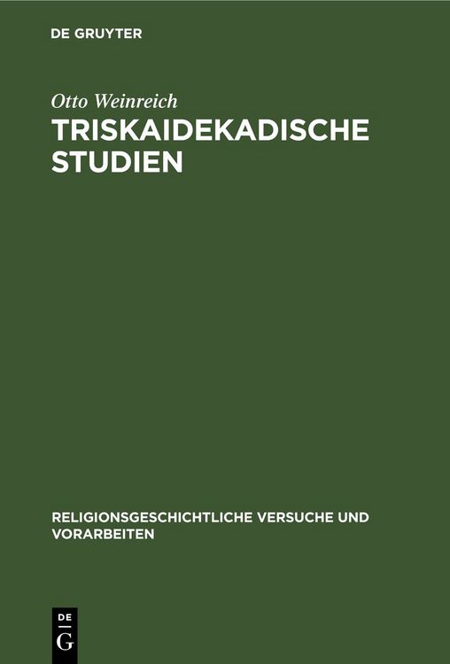 Produktbild: Triskaidekadische Studien