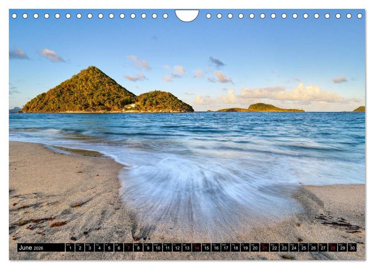 Produktbild: The Caribbean - St. Lucia, The Grenadines and Grenada (Wall Calendar 2026 DIN A4 landscape), CALVENDO 12 Month Wall Calendar