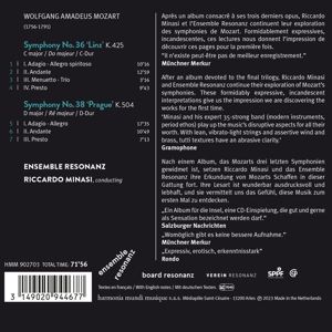 Produktbild: Mozart: Symphonies Nos. 36 "Linz" & 38 "Prague"