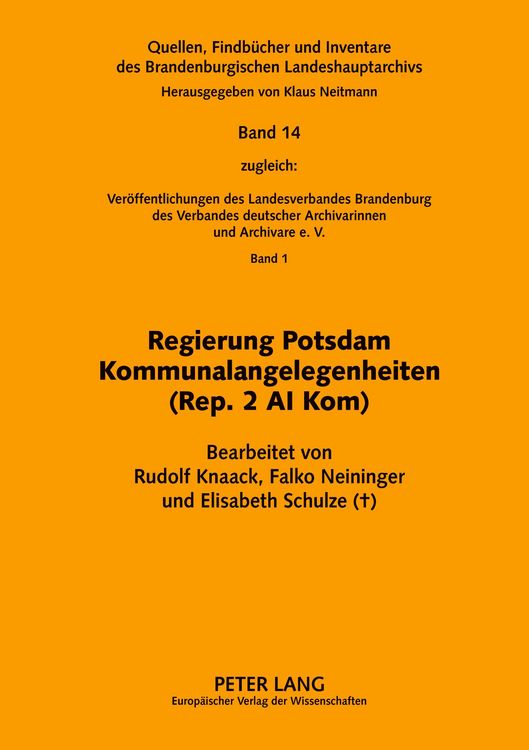 Produktbild: Regierung Potsdam Kommunalangelegenheiten (Rep. 2 A I Kom)