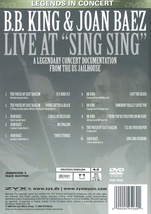 Produktbild: B.B. King & Joan Baez - Live at Sing Sing