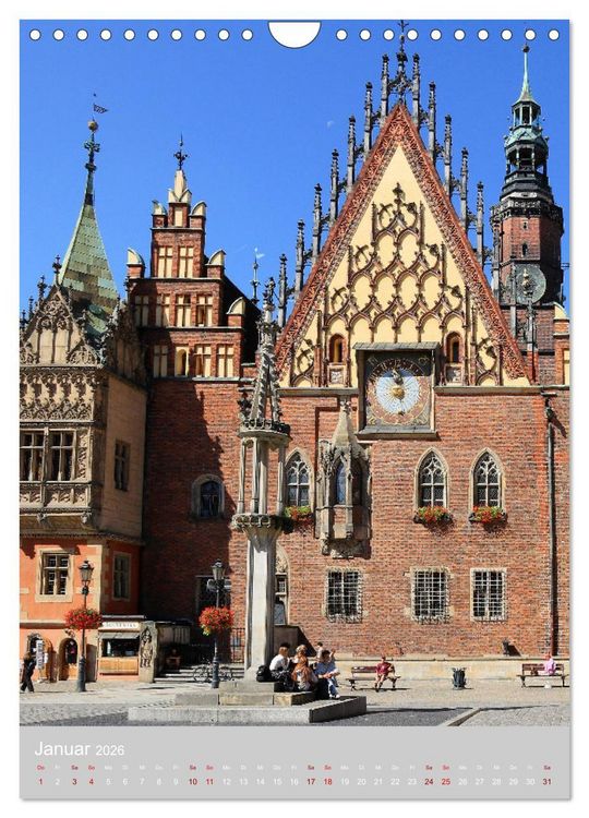 Produktbild: Breslau - Historische Mitte und Dominsel (Wandkalender 2026 DIN A4 hoch), CALVENDO Monatskalender