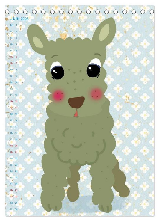 Produktbild: Tierische Motive von Little Miss Arty Illustrationen (Tischkalender 2026 DIN A5 hoch), CALVENDO Monatskalender