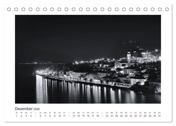 Produktbild: Limone sul Garda schwarzwei&szlig; (Tischkalender 2026 DIN A5 quer), CALVENDO Monatskalender