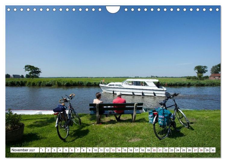 Produktbild: Hausbooturlaub Niederlande - Friesland und Groningen (Wandkalender 2027 DIN A4 quer), CALVENDO Monatskalender