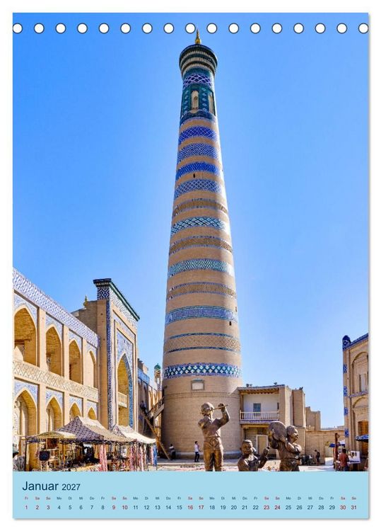 Produktbild: Usbekistan - Historische Architektur (Tischkalender 2027 DIN A5 hoch), CALVENDO Monatskalender