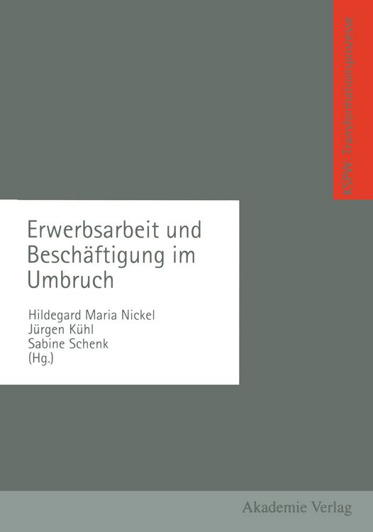 Produktbild: Erwerbsarbeit und Besch&auml;ftigung im Umbruch