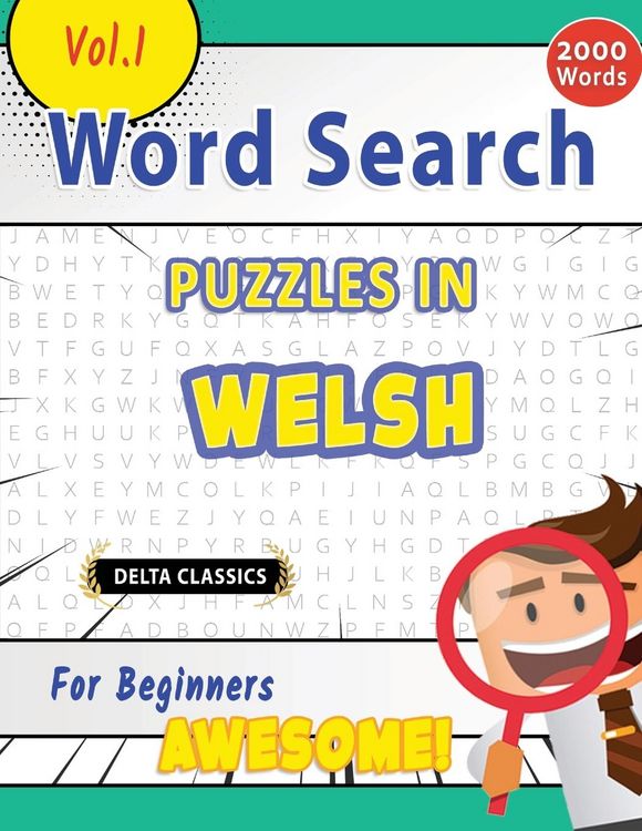 Produktbild: WORD SEARCH PUZZLES IN WELSH FOR BEGINNERS - AWESOME! VOL.1 - DELTA CLASSICS