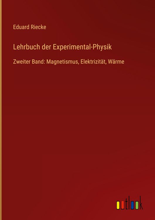 Produktbild: Lehrbuch der Experimental-Physik