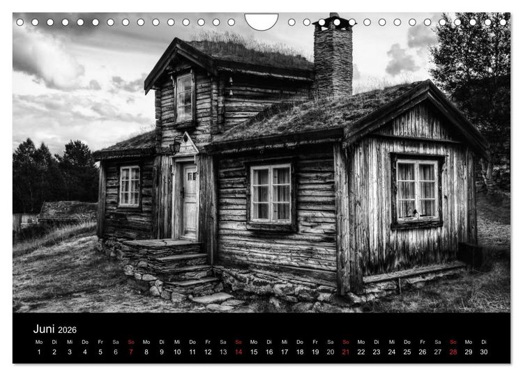 Produktbild: Objekte in schwarz weiss (Wandkalender 2026 DIN A4 quer), CALVENDO Monatskalender