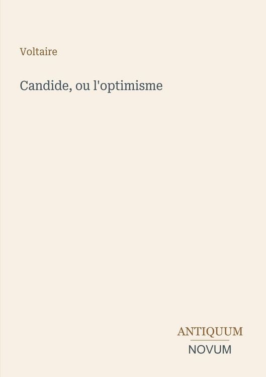 Produktbild: Candide, ou l'optimisme