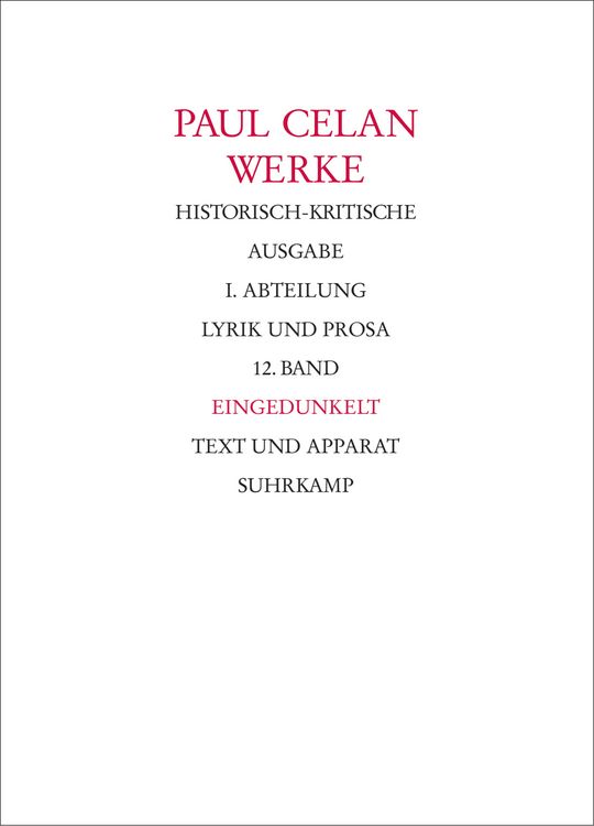 Produktbild: Werke. Historisch-kritische Ausgabe. I. Abteilung: Lyrik und Prosa
