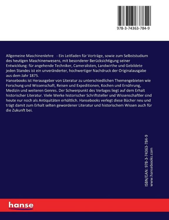 Produktbild: Allgemeine Maschinenlehre