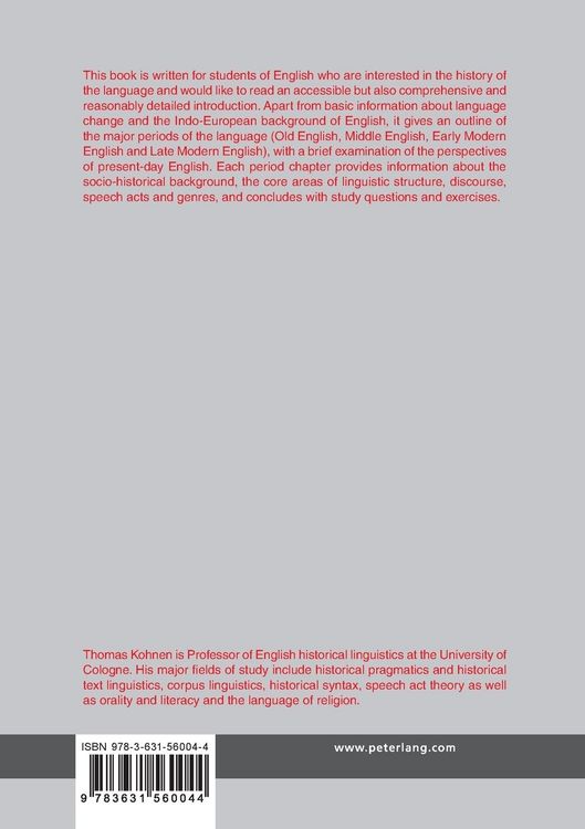 Produktbild: Introduction to the History of English