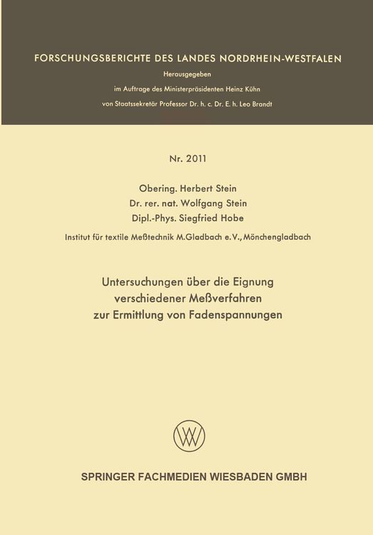Produktbild: Untersuchungen &uuml;ber die Eignung verschiedener Me&szlig;verfahren zur Ermittlung von Fadenspannungen