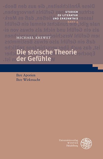 Produktbild: Die stoische Theorie der Gef&uuml;hle