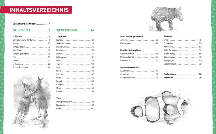 Produktbild: Die Kunst des Zeichnens f&uuml;r Kinder &Uuml;bungsbuch - Tiere