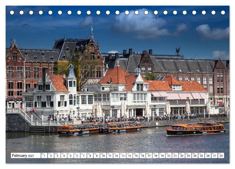 Produktbild: Discover Holland Amsterdam and the Coastal Landscapes of the Netherlands (Desk Calendar 2027 DIN A5 landscape), CALVENDO 12 Month DeskCalendar
